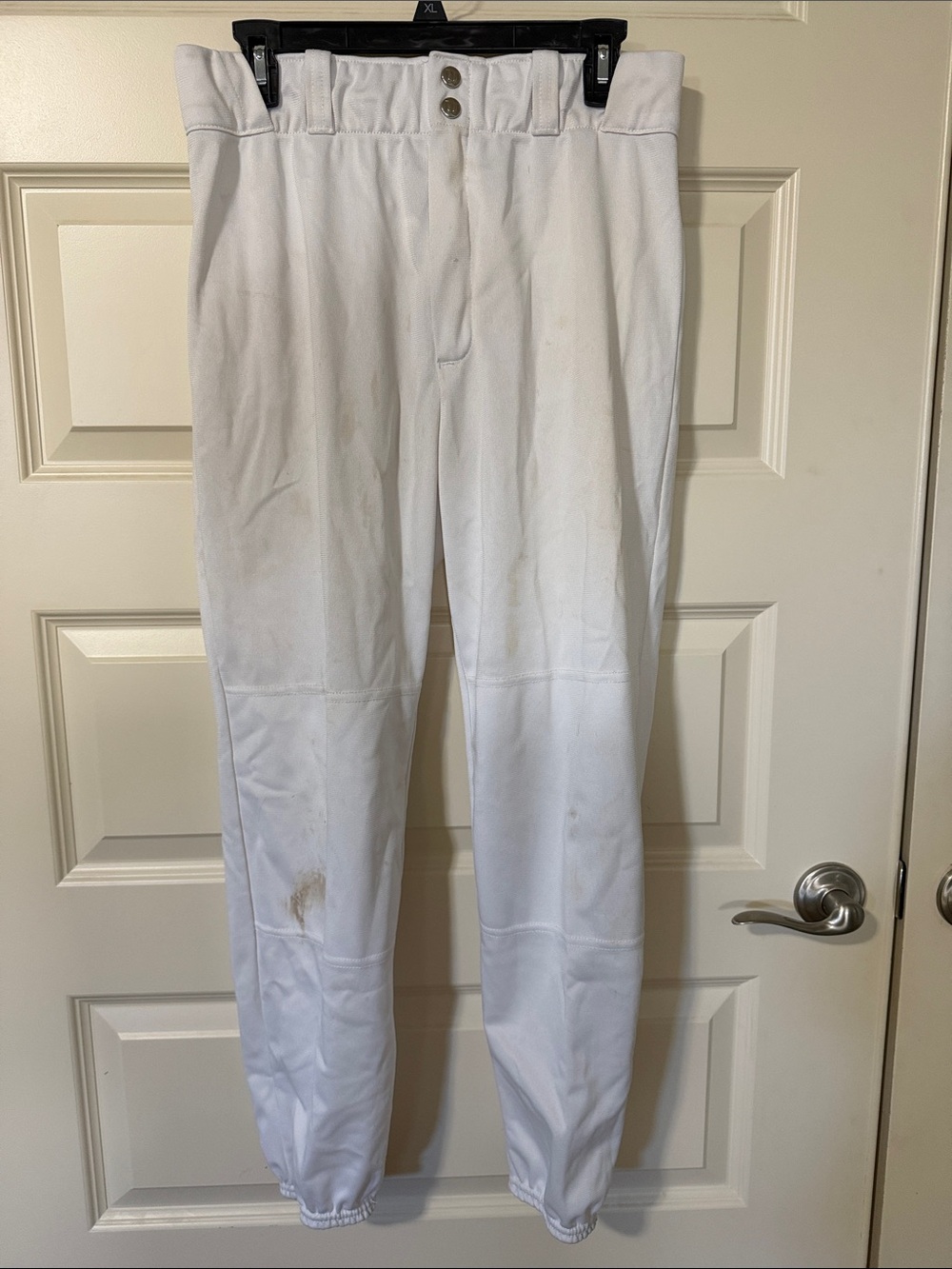 Wilson White Men's Baseball Pants with Elastic Ankles